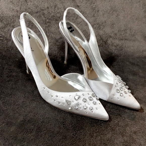 Silver Nina Heels with Crystal Detail - Picture 1 of 4